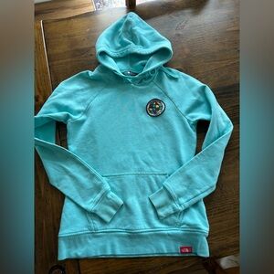 The North Face XS Aqua Hooded Pullover Sweatshirt “our Land our Future “
